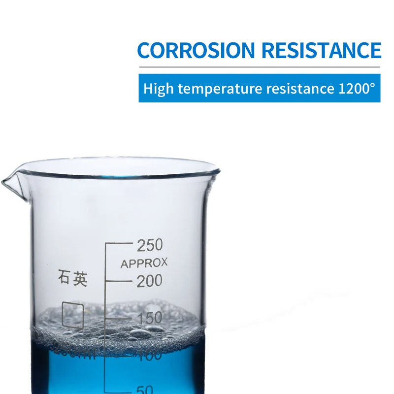 Heat Resistant Glass Beakers Lab Glassware Chemistry Lab Equipments Quartz Glass Beaker