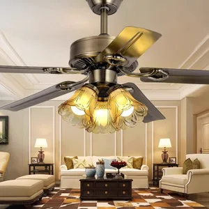 Luxury Modern Chandelier Outdoor Silent Ceiling Fan with Light