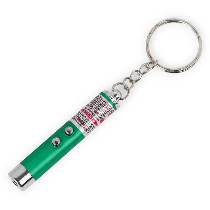 Confezione Da 2 Mini Torce LED Portachiavi Con Laser Rosso – Gioco Per Cani E Gatti