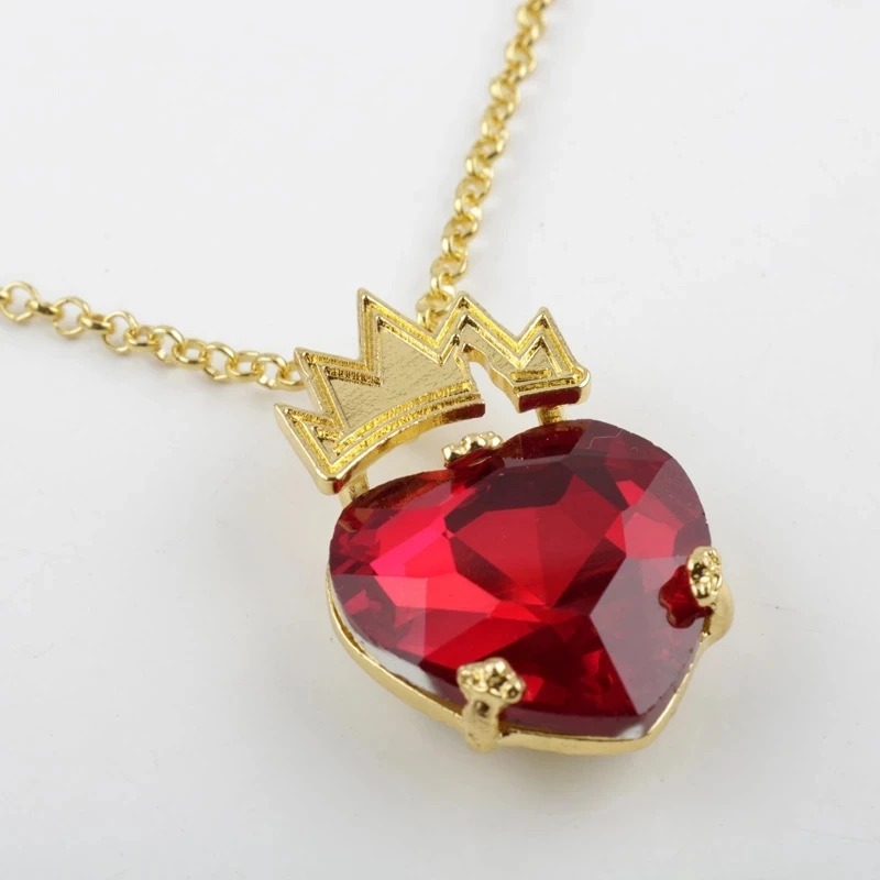 Descendants Movie Evie's Red Heart Necklace Cosplay Jewelry