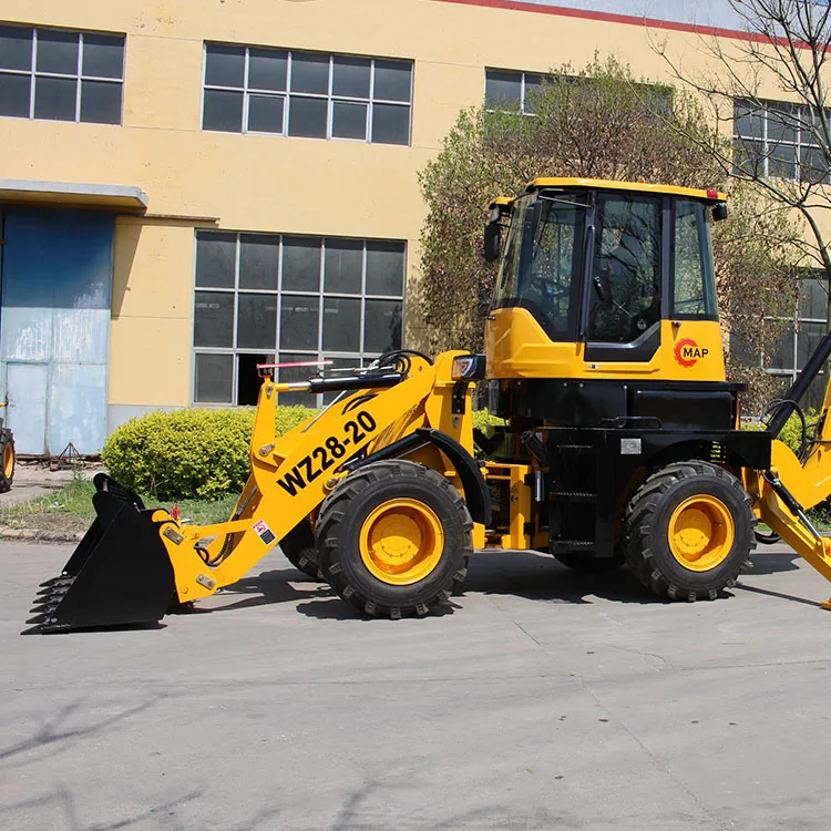 Factory Direct 1Ton/2Ton/2.5Ton Rated Load Backhoe Loader Mini 4WD Terrain Vehicle Front End Loader with Back Hoe Excavator CE