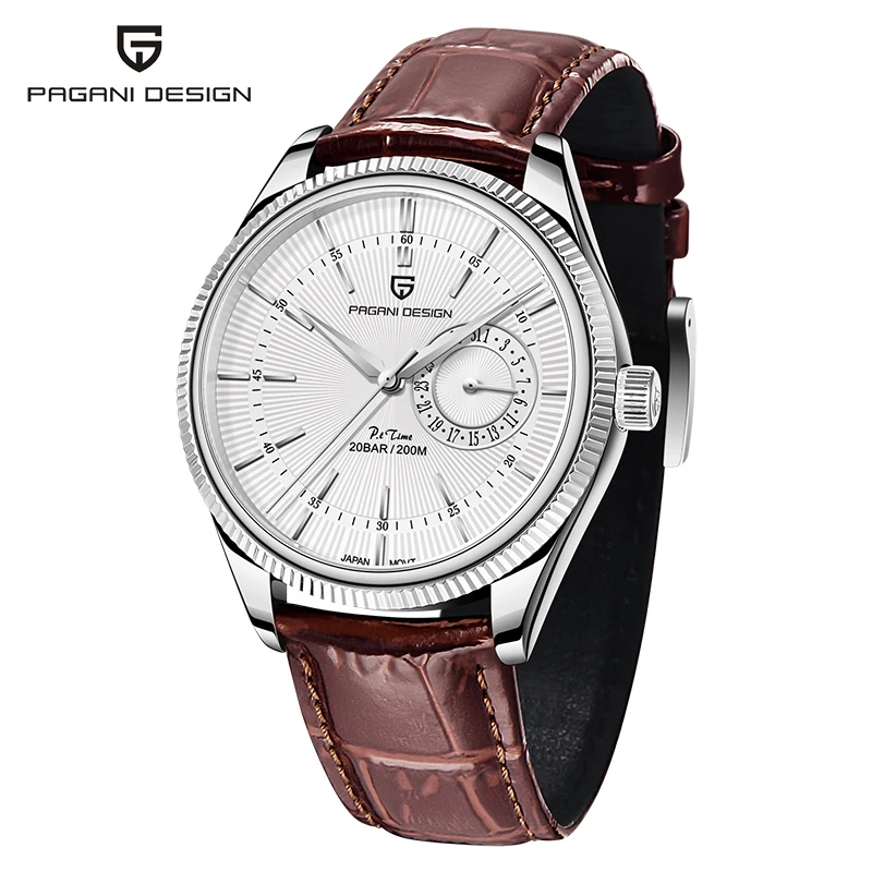 PAGANI DESIGN PD-1689 Business 200M Waterproof Quartz Men's Watches  Chronograph Leather Strap Wristwatches for Men Reloj Cuarzo