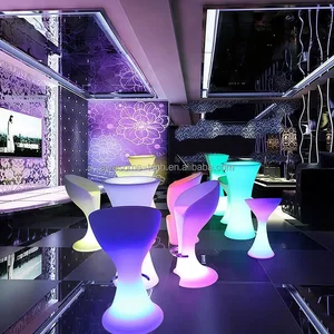 Wedding Decoration Party Event Night Club Bar LED Outdoor Furniture Luminous Chair Stool