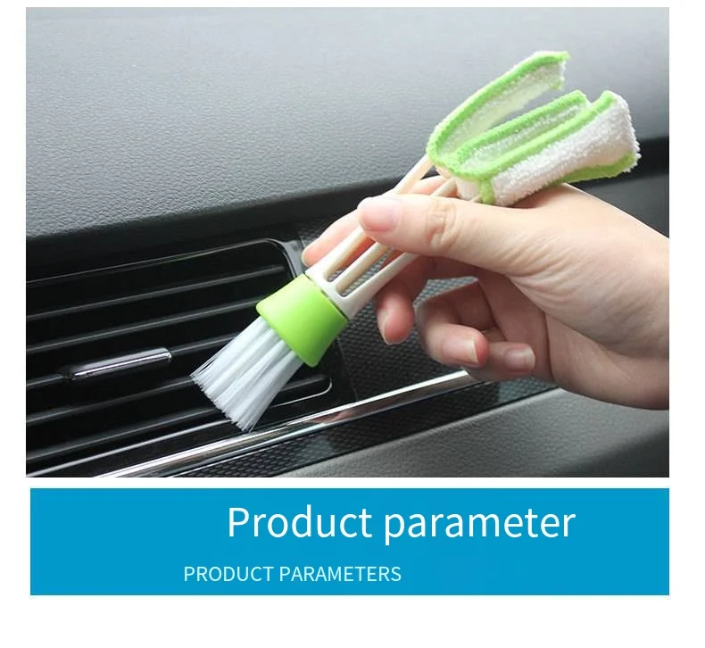 Car multi-purpose double head slit brush car air conditioning outlet cleaning keyboard shutters dust brush manufacture