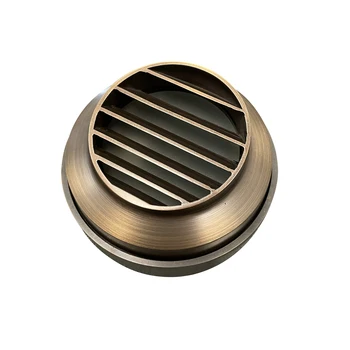 Solid Brass 12V LED Waterproof Deck Light for Garden Landscaping DC/AC Warm White Color 2700/3000K Color Temperature with Louver