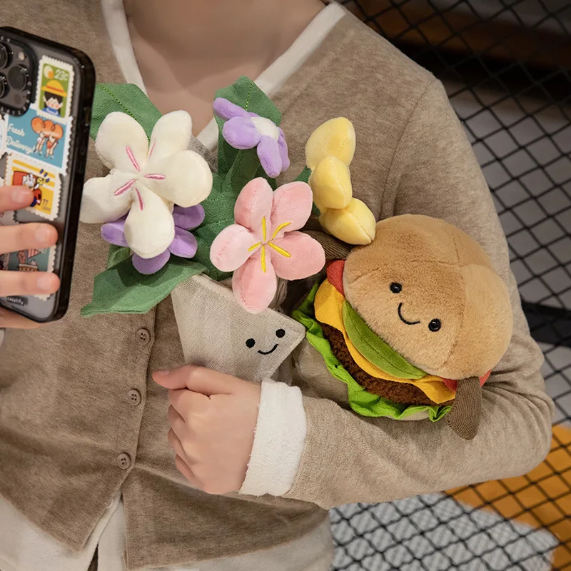 Cojín De Peluche De Hamburguesa – Muñeco De Comida De 30 Cm, Juguete De Descompresión Suave, Decoración De Sofá Y Regalo Para Niños Y Adultos