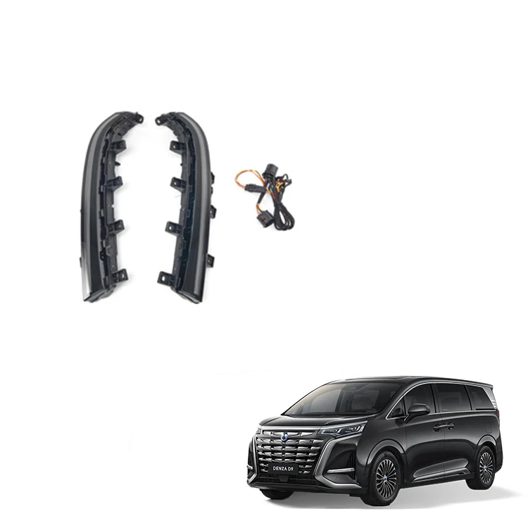 Front Grille Daytime Running Lights For BYD Denza D9 Front Fog Lamp Trim Decorative Front Fog Light Cover Exterior Accessories