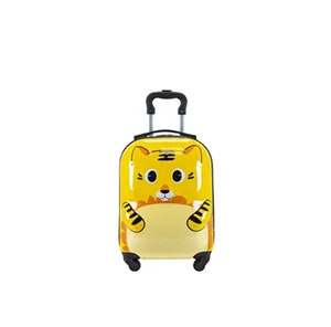 Wholesale OEM 18 Inch 3D Cartoon Animal Design Cute Soft Ears Child Travel Carry on Suitcase Trolley Luggage for Kids
