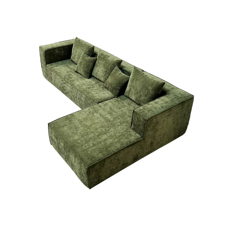 Customisable Scandinavian Compression Olive Green Combination Sofa, Bedroom Simple Casual High Density Foam Modular Sofa