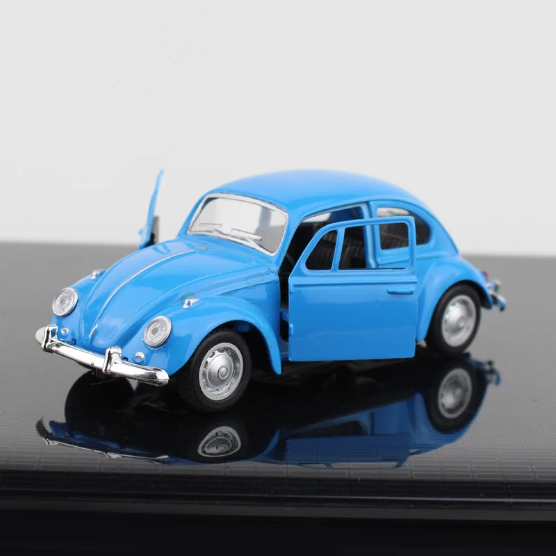 Modèle Réduit Volkswagen Coccinelle En Alliage De Zinc - 12x8x4 Cm, Rouge, à Friction, Portes Ouvrables, Pour Collection Ou Jouet