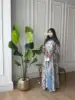 Vestido de mujer de fábrica de origen de impresión digital cian