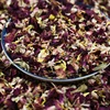 coriandoli 5: rosa+prugna rossa+petali viola+crisantemo giallo