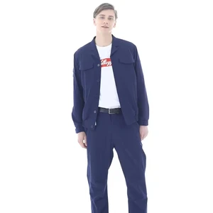 Worker Uniform Long Sleeve Cotton Flame-Retardant Anti-Static Breathable Wear-resistant Paint Welding Dust-proof Labor Safety