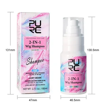 Private Label 2-IN-1 Moisturizing Wig Shampoo Smooth Dry Frizzy Anti-Breakage Fluffy Wig Cleaner
