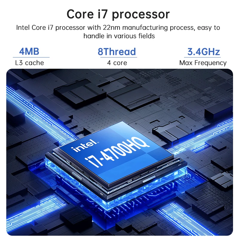 Cheap Price Computers Mini Pc for Business Intel Core I7 4700HQ 4200M Portable with WiFi HD VGA System Windows 7 Minipc