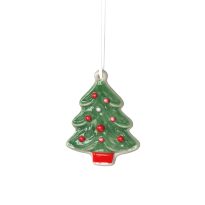 Adorno Colgante Feito a Man de Árbore de Nadal de Cerámica, Accesorio Decorativo Festivo para Exposición de Vacacións