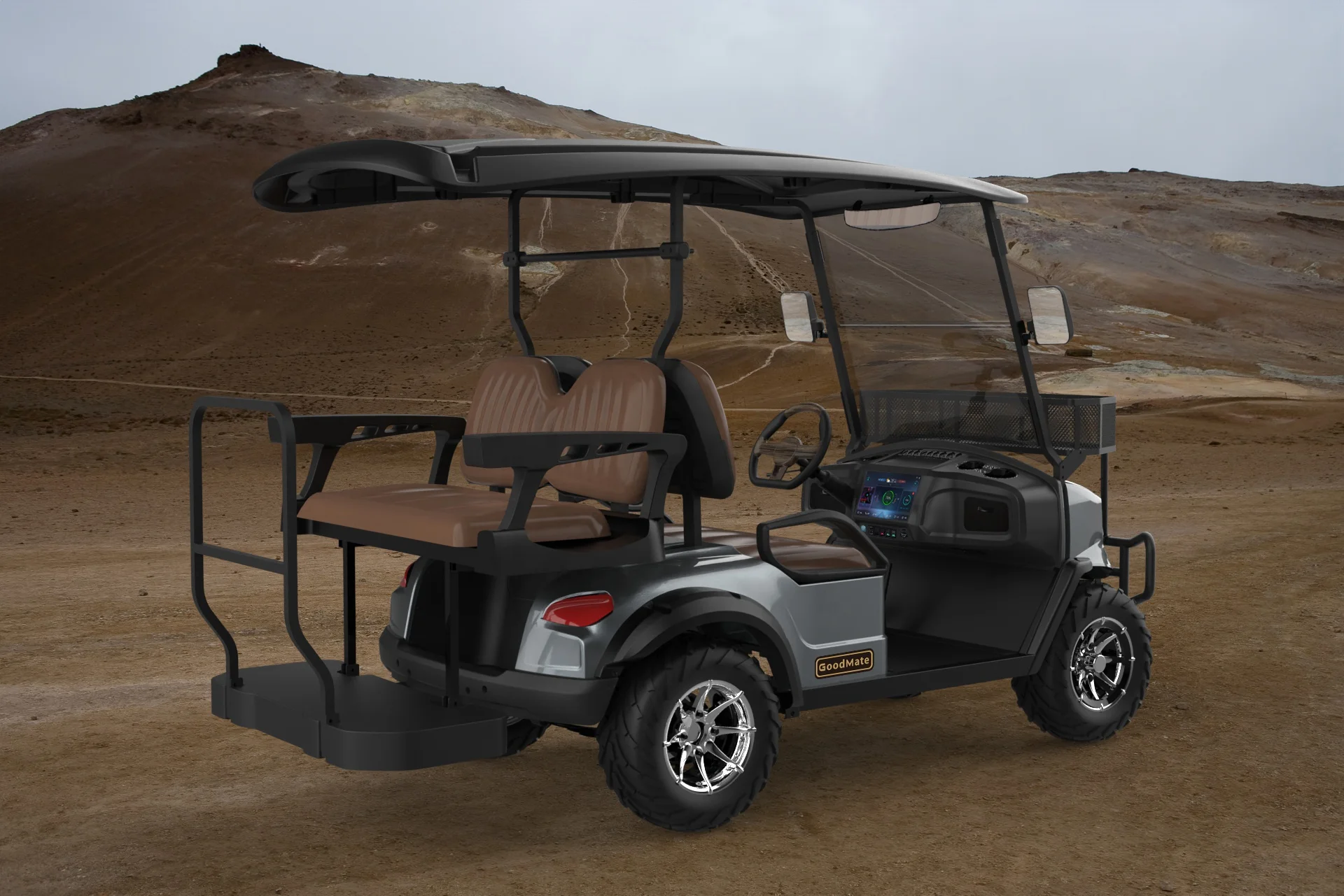 New design golf buggy with console  LED light 48W power