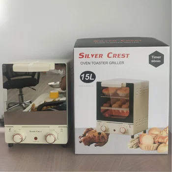 Hot Sale Silver crest Certificated Home Kitchen Use Small 15L Electric Convection Oven for Bakery