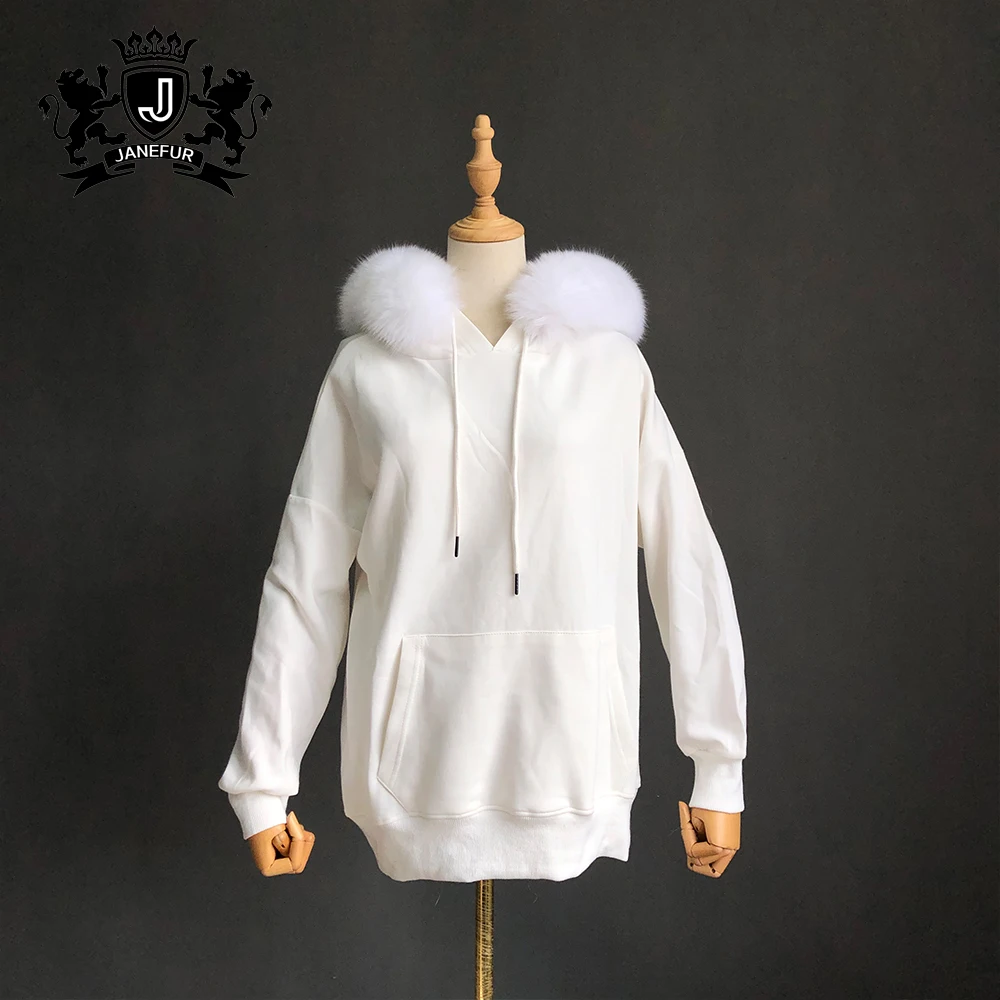 Multi Color Pullover Hoodie Factory Price Cheap Hoodie Sweatshirt With Fox Fur