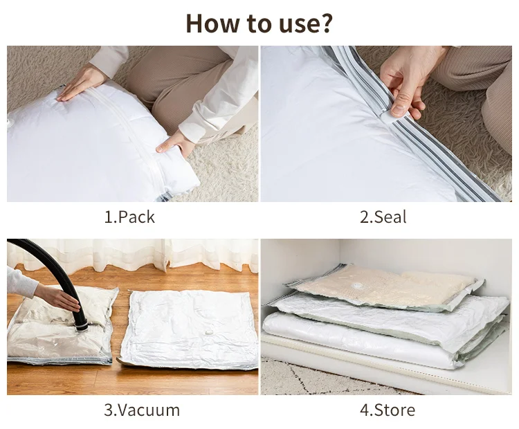 Extra Large Blankets Pa+pe 0.7c Storage Vacuum Bag With Pump Space Saver Vacuum Seal Bags Flat