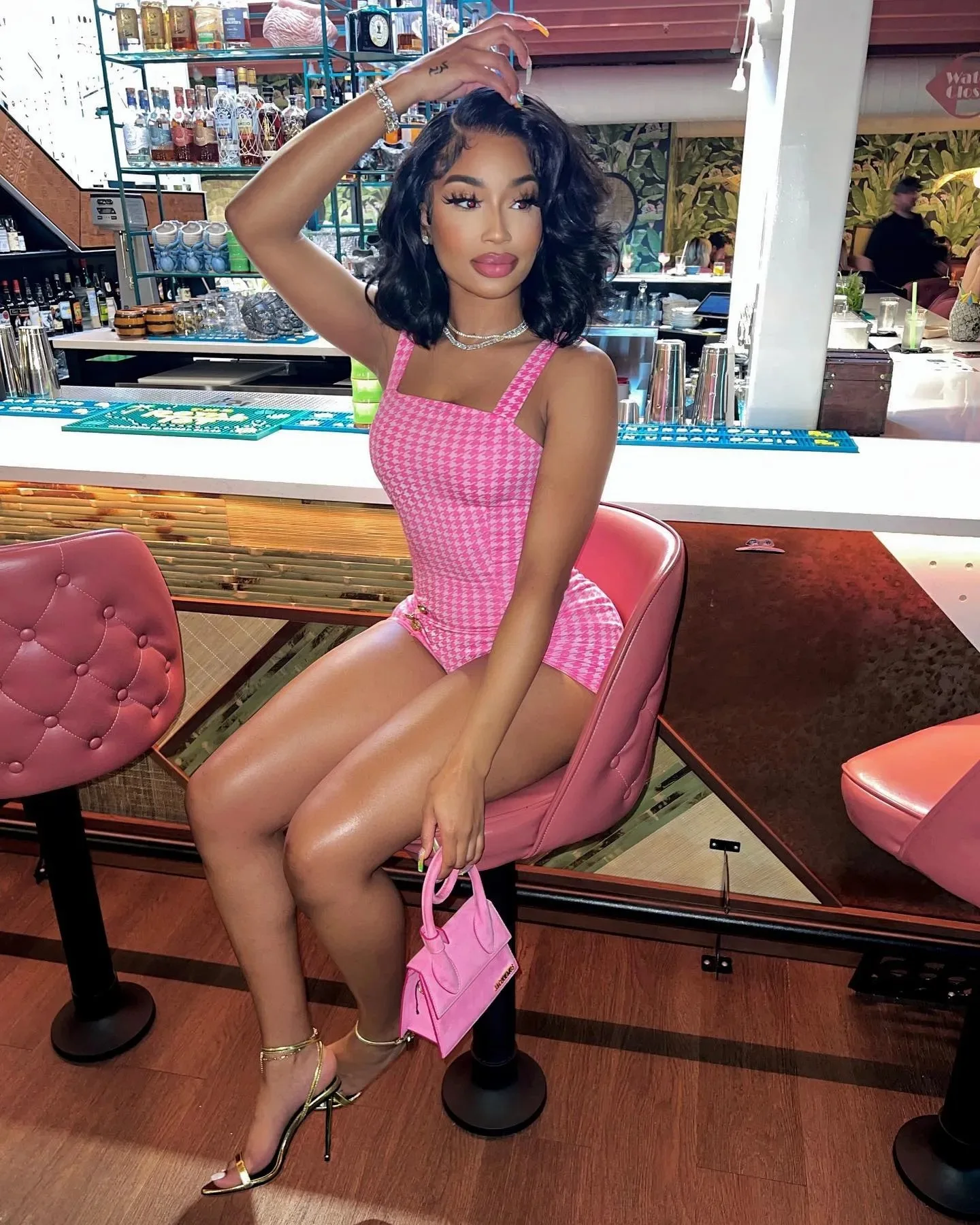 Strap Elegant Women Romper Jumpsuit Summer Casual Tank Short Jumpsuit  Bodycon Pink Cute Print Rompers for Women