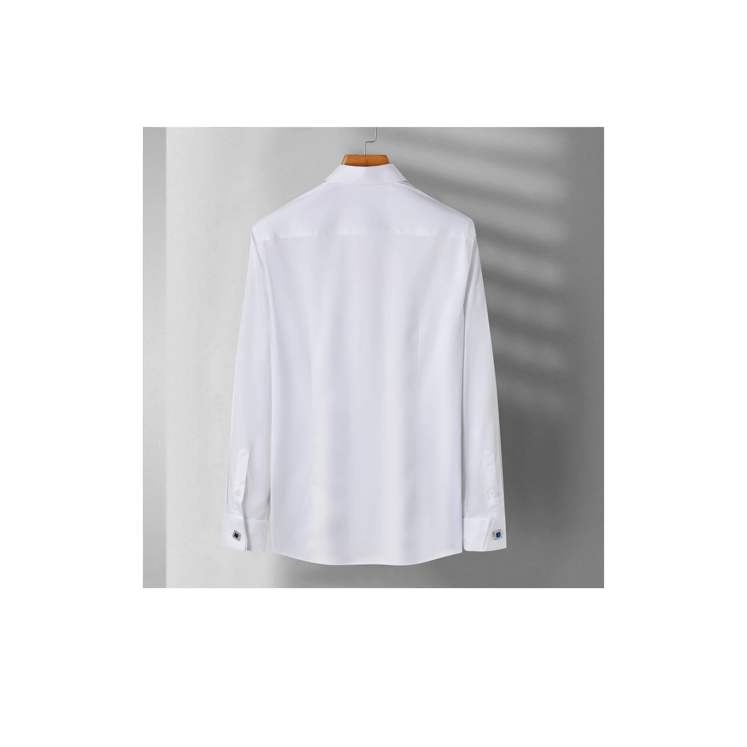 New Arrival Anti-Wrinkle Draped Casual No-Iron Professional Wear Business Clothing Men White Shirt 
