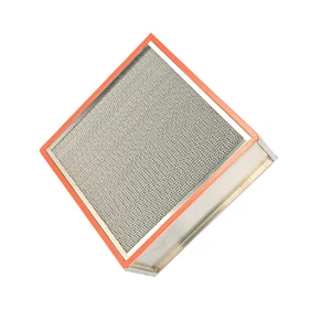 350 Degree OEM Metal Deep Pleated H14 High Temperature Resistant HEPA air Filter SS Frame