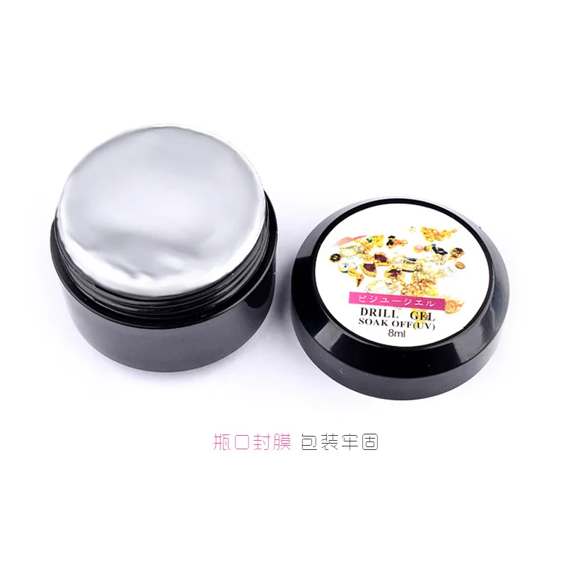 BURANO Strasskleber-Gel Für Nageldesign – 2x 8ml UV-Kleber, Extra Starker Halt Für Steine & Charms