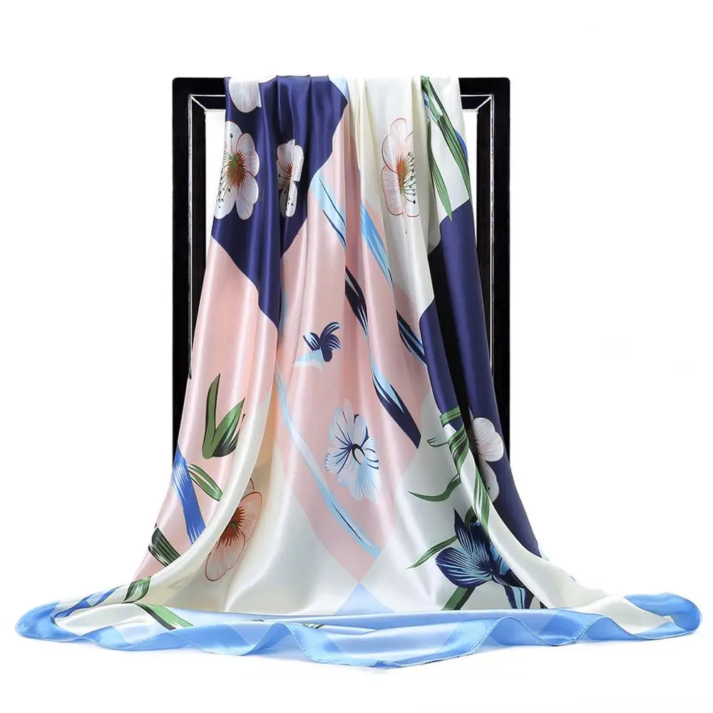 80X180cm Custom Colorful Fashion Silk Scarf Shawls Silk Hijab Head Scarf  Long Scarf - China Scarf and Silk Scarf price