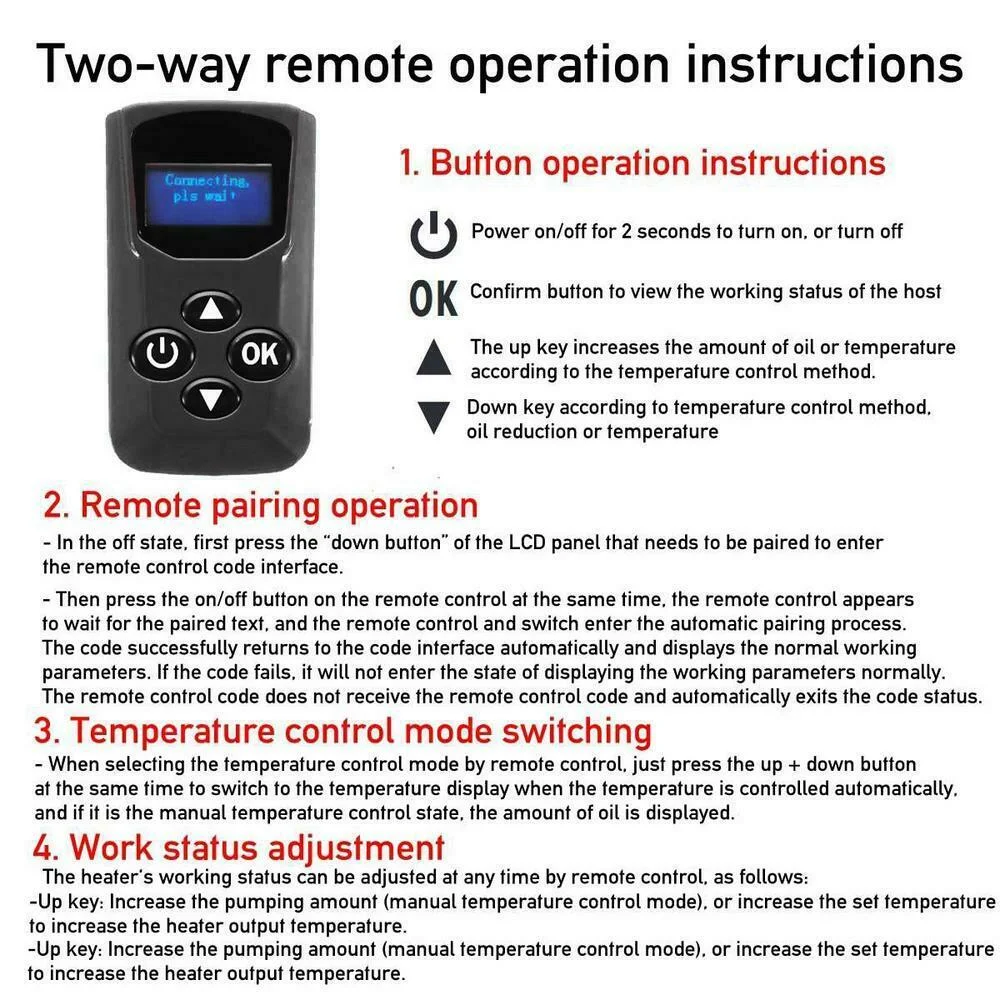 Heater Instructions Chinese Diesel Air Heater Controller 12V 2kw