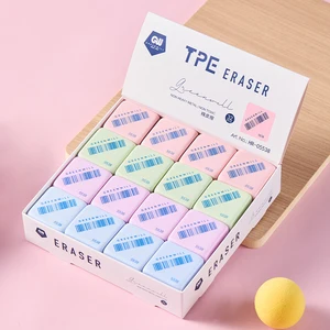 Square-Shaped Colorful Erasers: High-Quality Material, Bright Hues (Pink/Blue/Green). Perfect for School Kits & Office Supplies