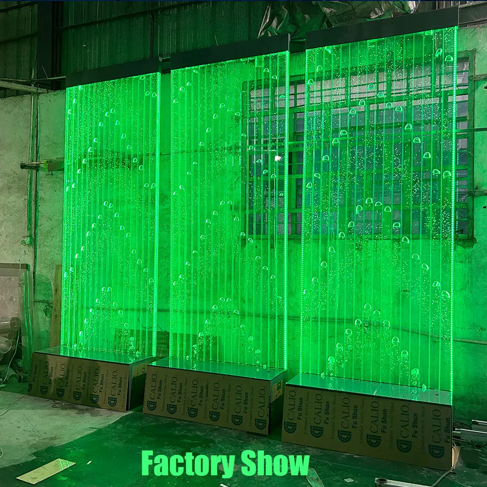 Interior Design Programmable Digital Bubble acrylic Water Wall Aquarium Ornaments Wall Partition Room Divider Screens