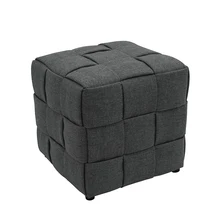 Handmade Creative Woven Stool square Pouf Ottoman Stools