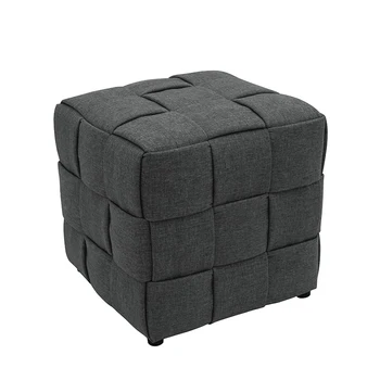 Handmade Creative Woven Stool square Pouf Ottoman Stools