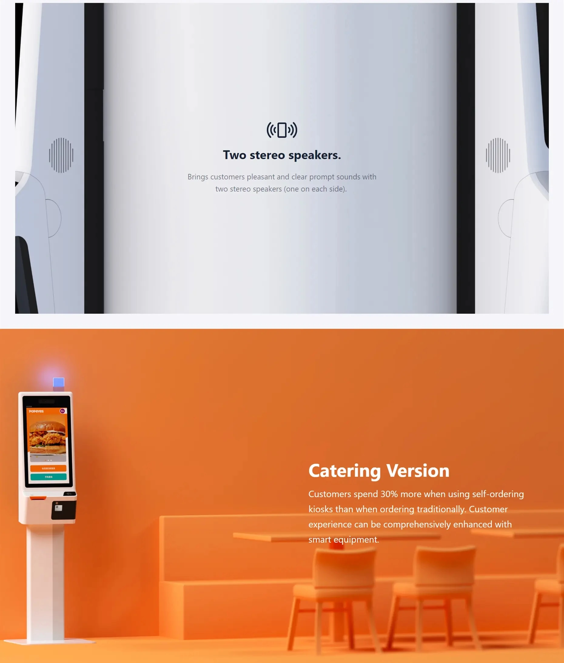 Sunmi K2 Standing Multi Touch Screen Self Ordering Kiosk Pos Printer Floor Standing Self Service Payment Kiosk for Supermarket
