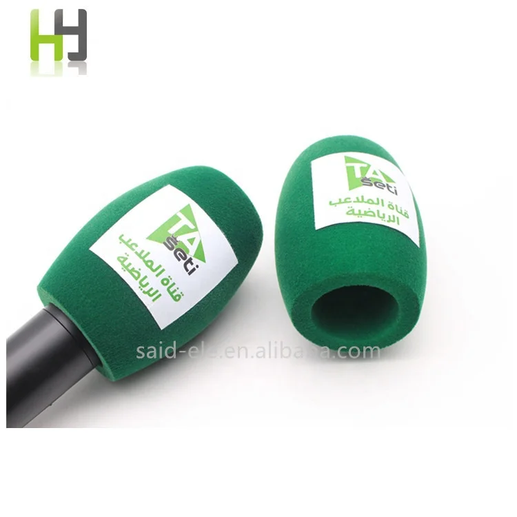 Customized Color Microphone Wind Protection Foam Printed Logo Mic Sponge