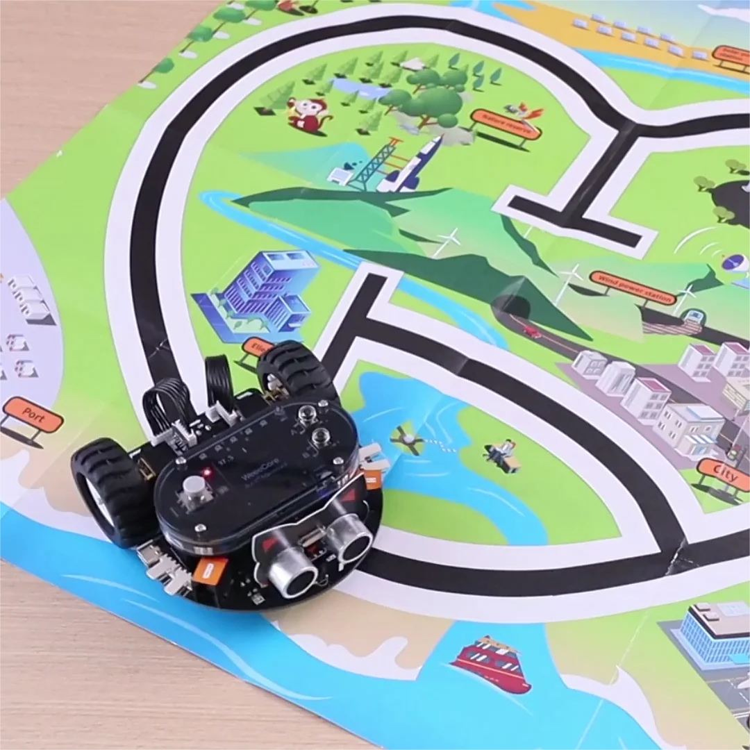WeeeCore Bot AIOT Programmable Educational Robot Kit Voice Control Science Learning STEM Education Draw Robot Scratch Python