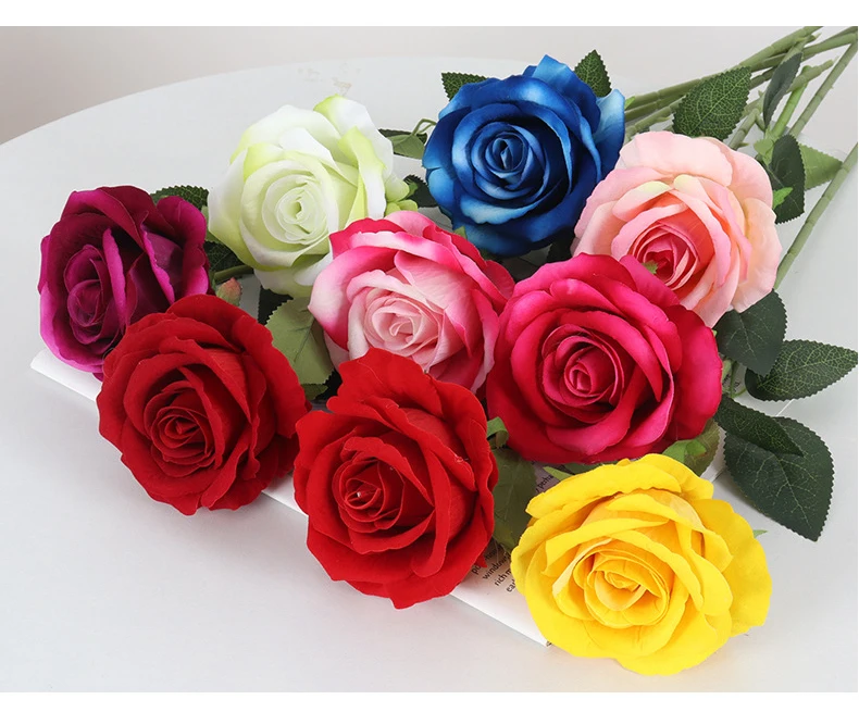 Silk Single Rose Pearl Flower Artificial Rose Eco-friendly Thanksgiving Graduation Christmas Mother's Day Easter Valentine's Day