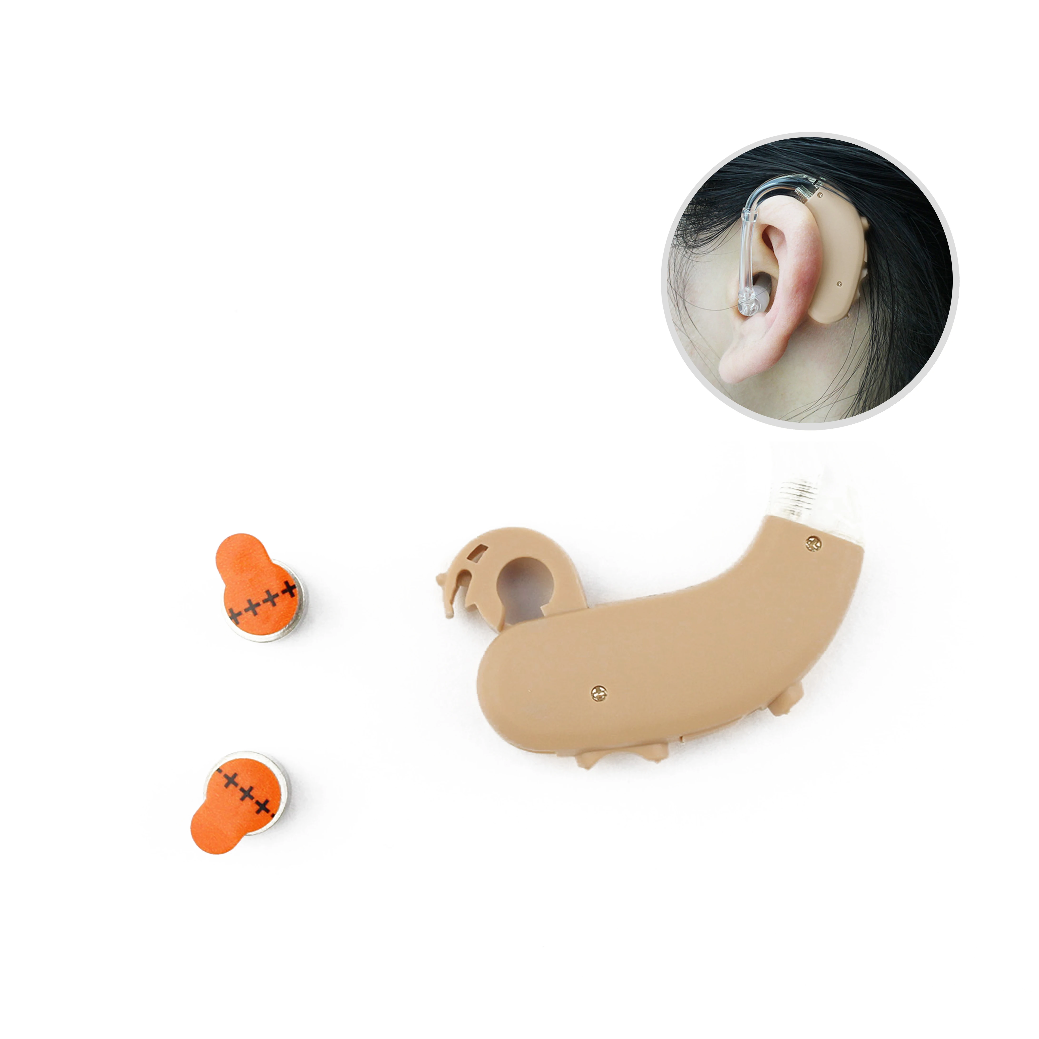Equivalent to siemens Lotus China hearing amplifier cheap price digital BTE hearing aid