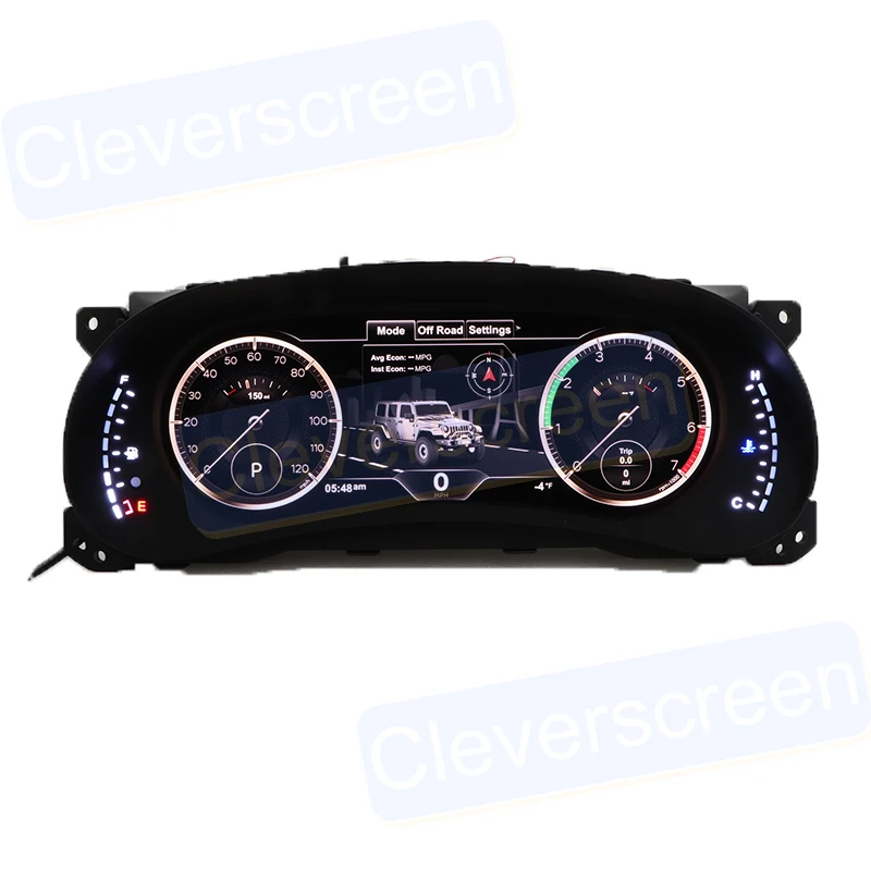 12.3''Car Digital Dashboard LCD Instrument Panel Speedometer for Jeep Wrangler 2007-2023 Cluster