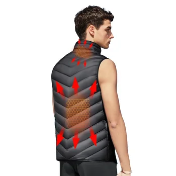 Boying USB Rechargeable Battery Heated Vest Electric Heated Gilet for Winter Windproof Temperature Control for Men & Women