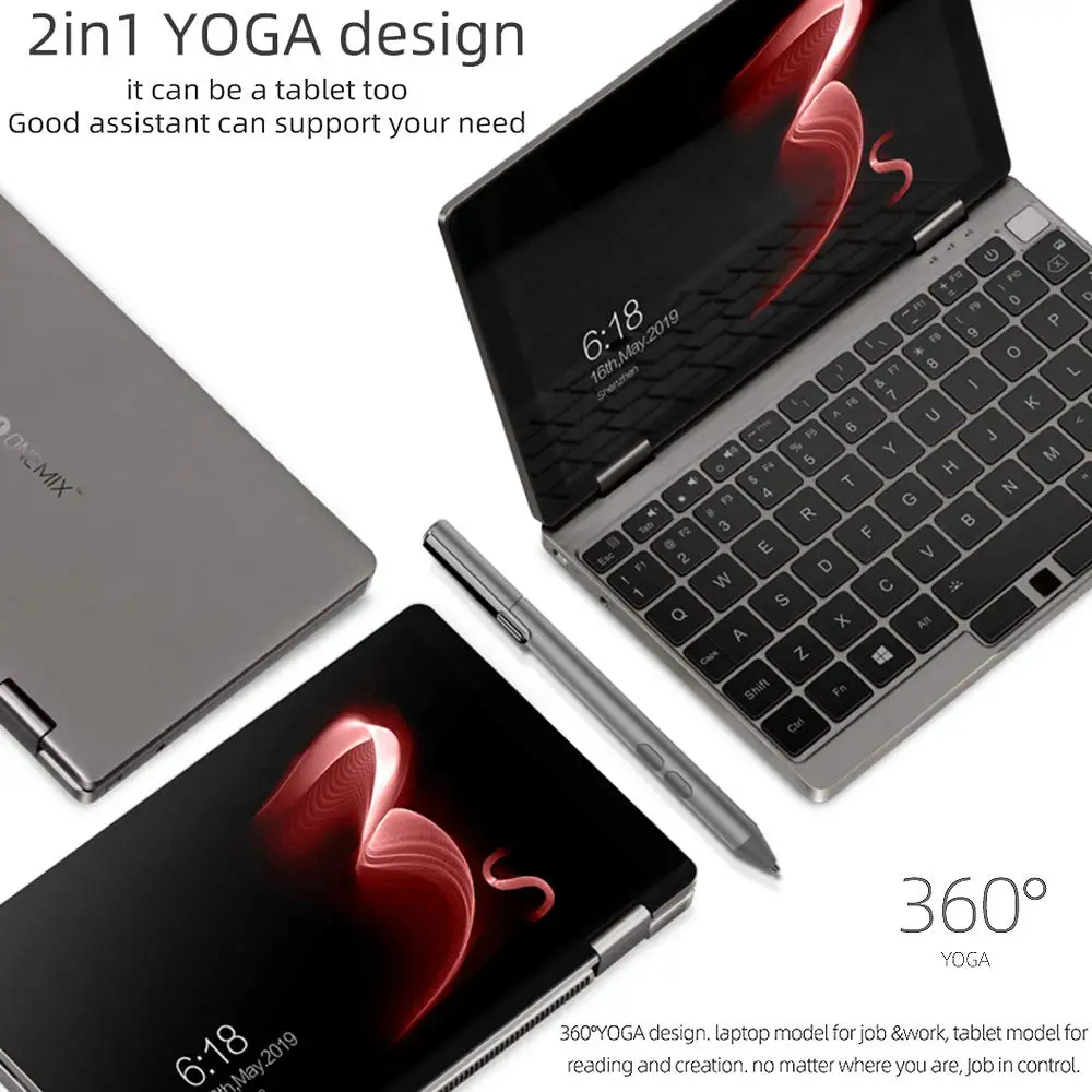 One Netbook One Mix 3S Platinum Yoga Pocket Laptop 8.4