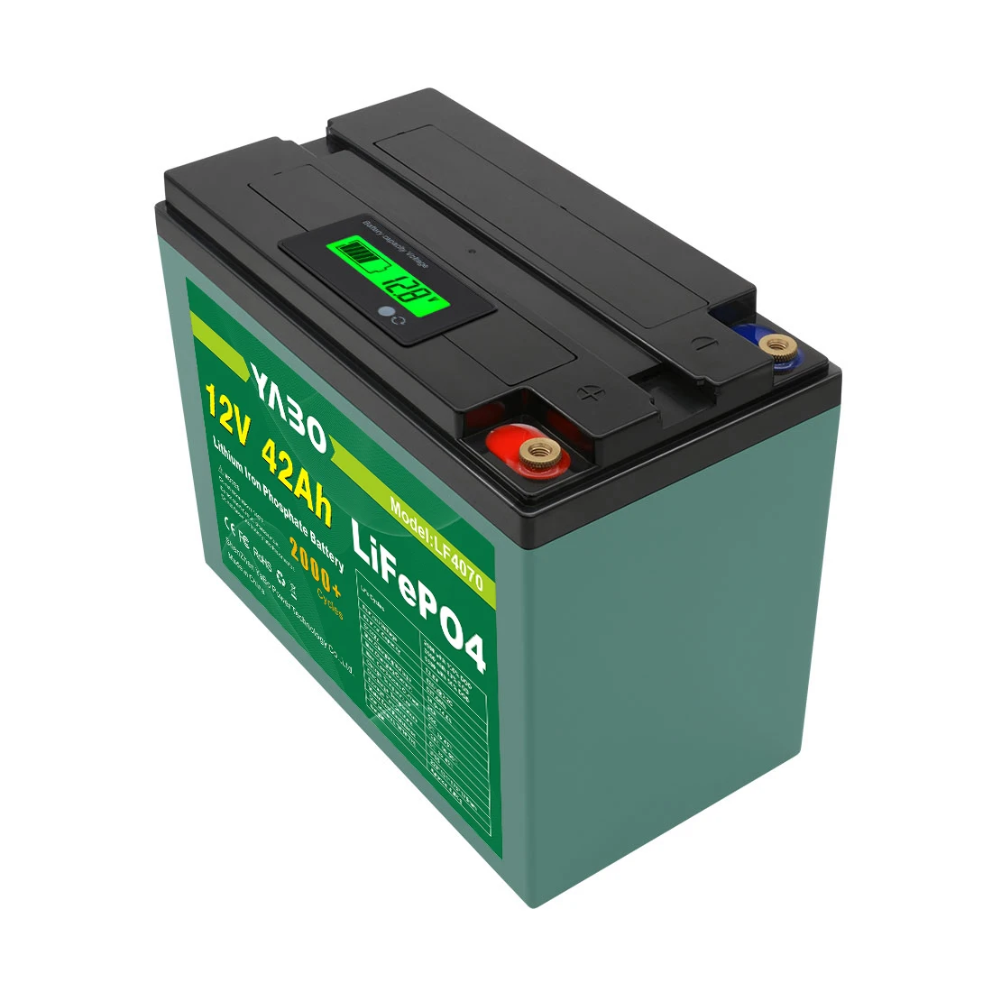 YABO Management System New Design 12V Lithium Batteries Lifepo4 Battery 40Ah Lithium Battery Pack for Solar Systems 12V