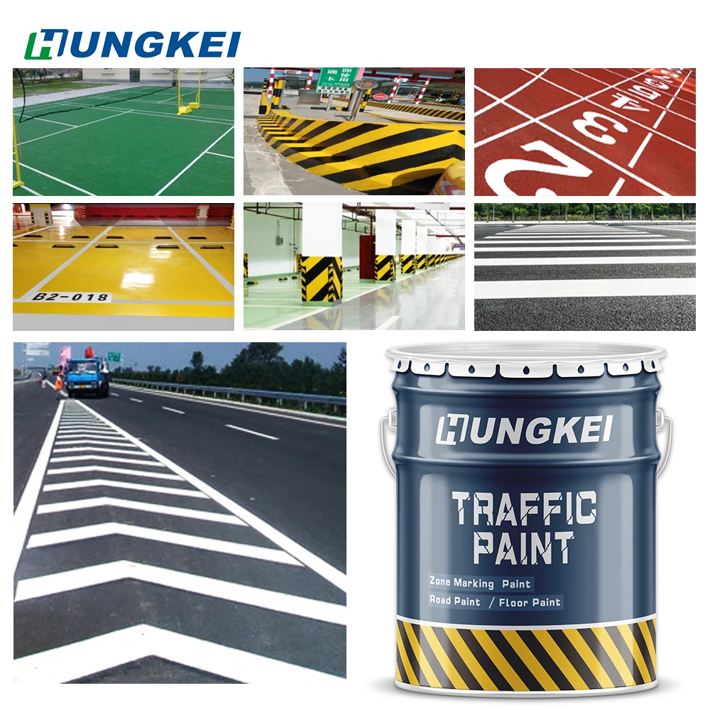 Yellow and White Color Cold Plastic Highway Road Traffic Line Marking Paint