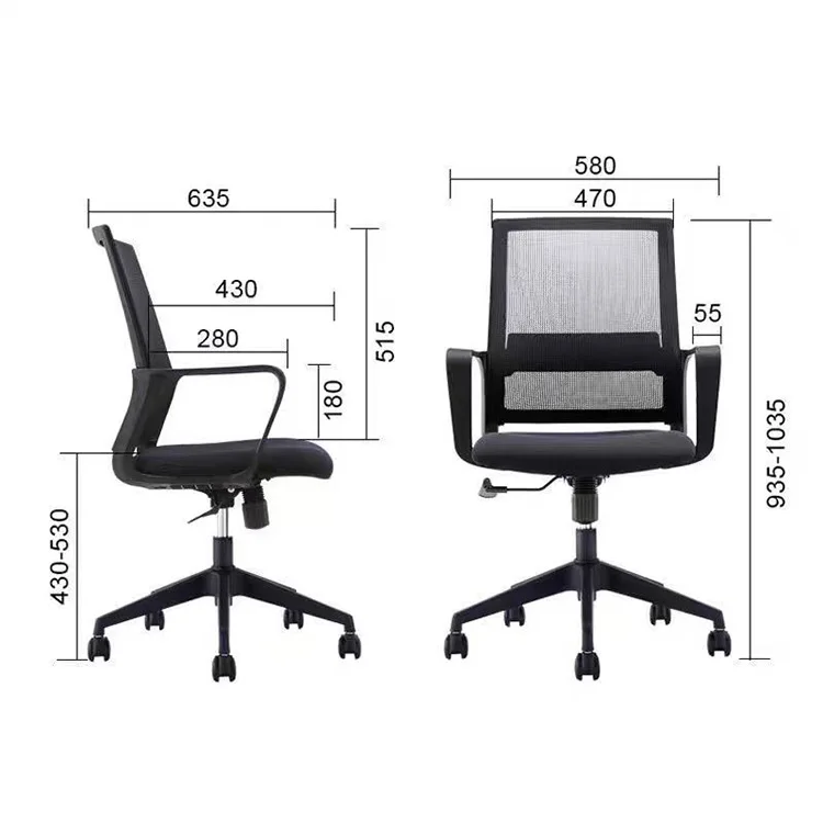 Modern Office Ergonomic Computer Desk Chair Staff Mesh Adjustable Manager Luxury Swivel Chairs Furniture Set Factory Wholesale image 6