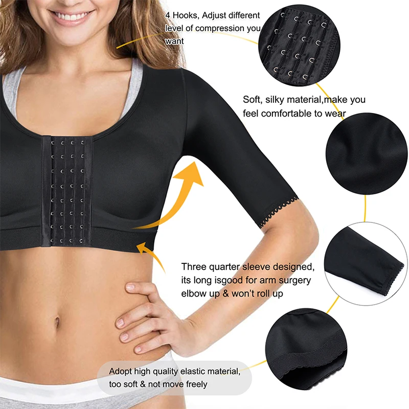 Seamless Tops Shaping Underwear Shapewear Compression Chest Bra Shaper with Arm Shaper for Women