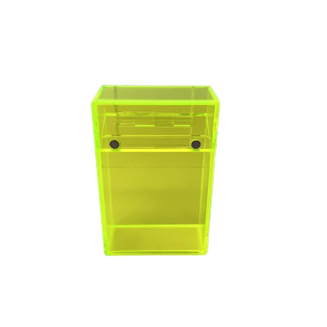 Jihong Customized colorful Acrylic Cigarette Case Cigarette Display Box Transparent / Plexiglass Cigarette Box With Magnet Lid
