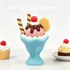 Taza de helado de fresa