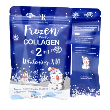 OEM Frozen Collagen 2 in 1 Whitening skin Beauty Products Vitamin C Premium Collagen hard Capsule with L-Glutathione