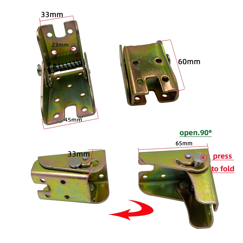 90 Degree Furniture Self Locking Folding Bracket Table Legs Hinges